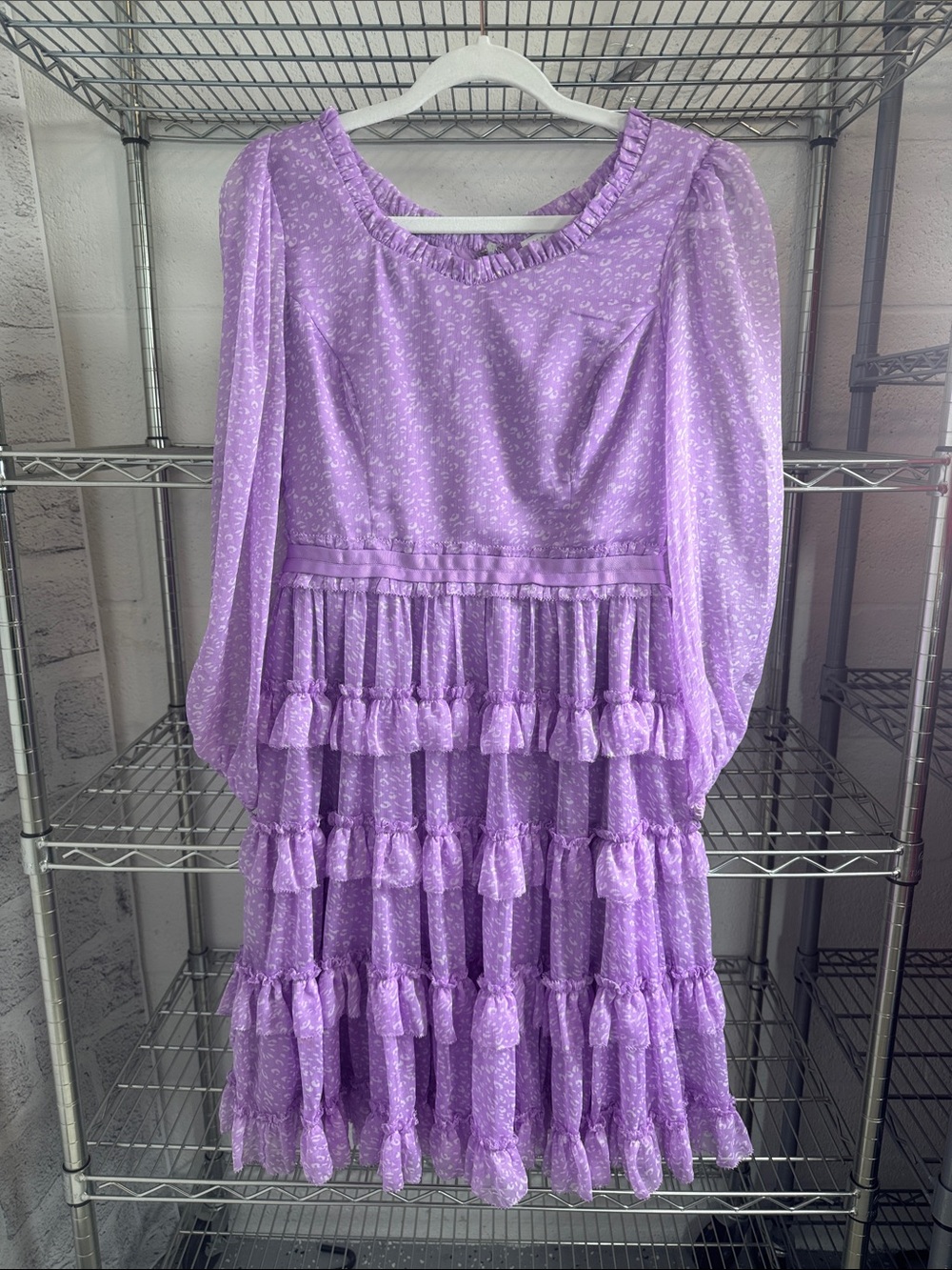 Ivy City Co Lavender Ruffle Tiered Dress